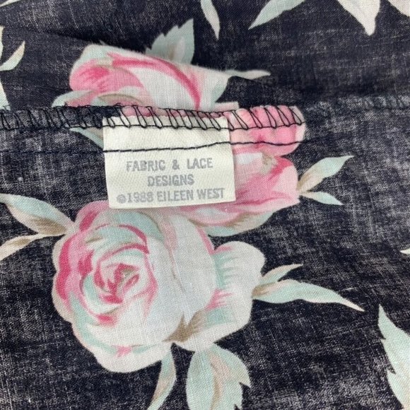 Eileen West Floral Midi Dress Puff Sleeve Bow Sweetheart Neck Cottage Prairie 10 - Picture 14 of 14